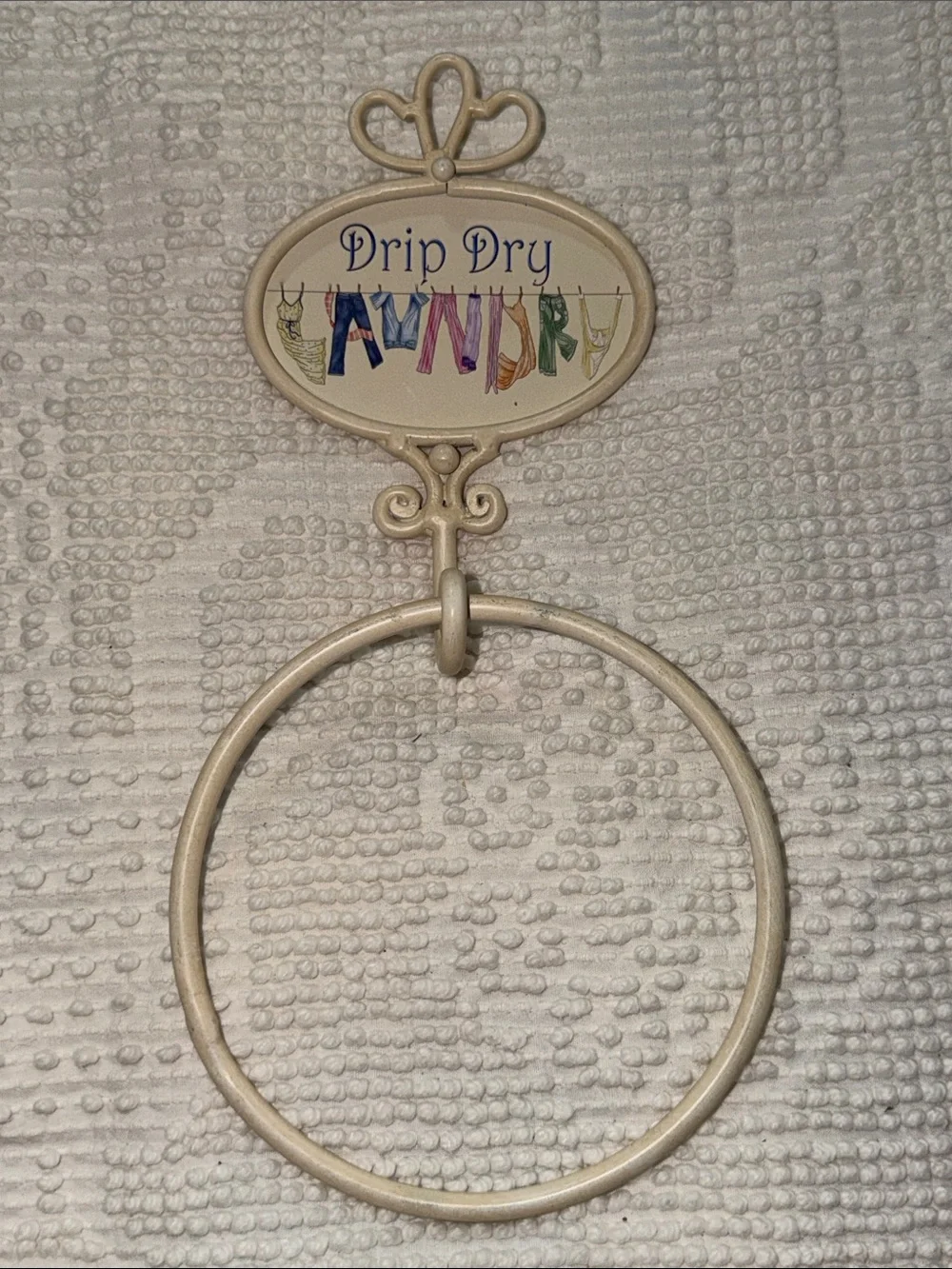 Metal/ iron Ring Hand towel holder vintage